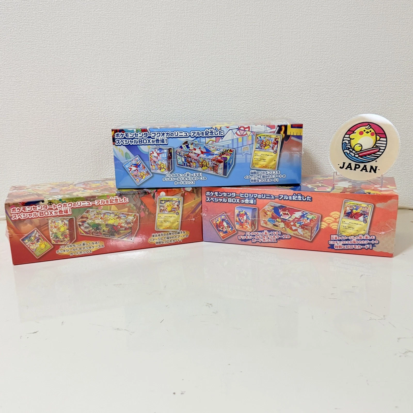 Pokemon Center Japanese Tohoku Hiroshima Fukuoka Special Box SET OF 3 New Japan - Image 7